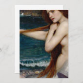 Invitation John William Waterhouse Mermaid (Devant / Derrière)