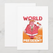 Invitation Joie au Monde Trump Père Noël Nouvel An Christ (Devant / Derrière)