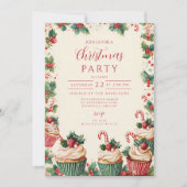 Invitation Joie de Gâteau de Fête de Noël (Devant)