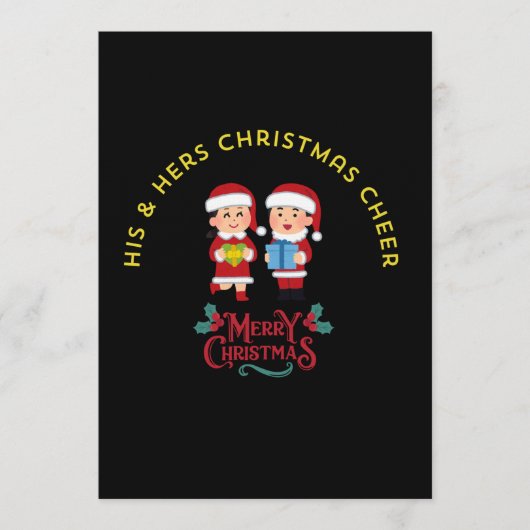 INVITATION JOIE DE NOËL À TOUS LES DEUX (Devant)