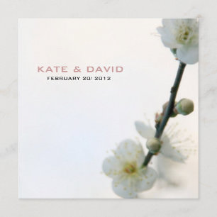 Invitation Joie de printemps/Flore personnalisée pour mariage