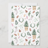 Invitation Joie des Fêtes | Soirée de Noël pour le dîner (Dos)