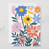 Invitation Joie florale radieuse Anniversaire (Dos)