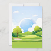 Invitation Joie garçon joli golf trou dans un premier 1er ann (Dos)