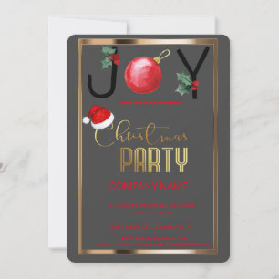 Invitation Joie Moderne d'Entreprise, Décoration de Noël Vint