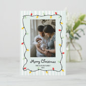 Invitation Joie photo Whimsical Joyeux Noël (Debout devant)