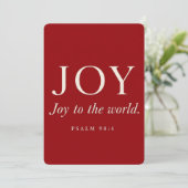 Invitation JOIE | Psaume 98:4 | Cadeau de Noël (Debout devant)