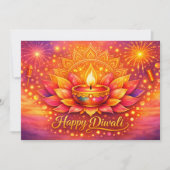 Invitation Joie radieuse de Diwali (Devant)