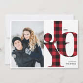 Invitation Joie | Red Buffalo Plaid Photo Holiday (Devant)