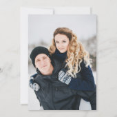 Invitation Joie Typographie Buffle Jaune Plaid Photo Holiday (Dos)