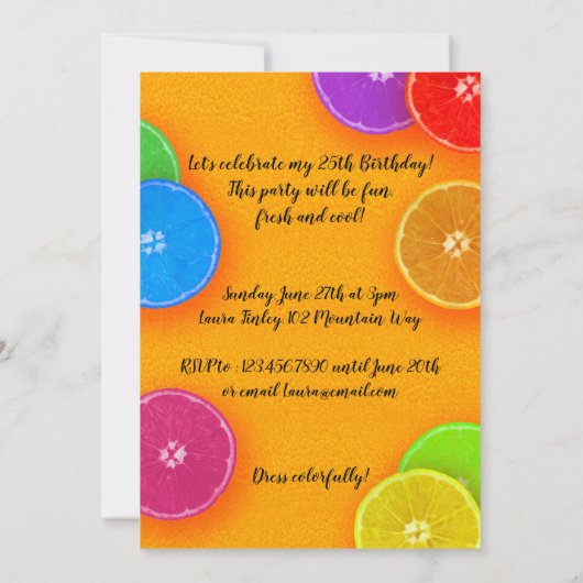 Invitation Joignez-vous à moi pour une tranche de plaisir et  (Dos)