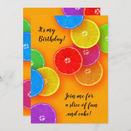 Invitation Joignez-vous à moi pour une tranche de plaisir et (Devant / Derrière)