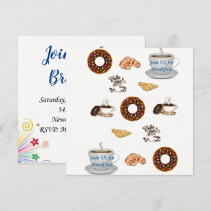 Invitation Joignez-vous à nous pour le petit-déjeu