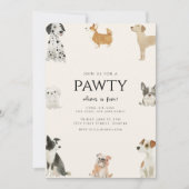 Invitation Joignez-vous à nous pour un thème de chien de pail (Devant)