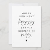 Invitation JOILIE Minimaliste Devinez combien de baisers Sign (Devant)