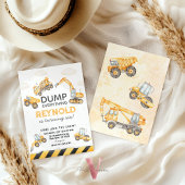 Invitation Join the Crew Dump Trucks Construction Birthday