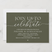 Invitation Join Us To Celebrate, Wedding Rehearsal Dinner (Devant)