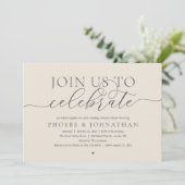 Invitation Join Us To Celebrate, Wedding Rehearsal Dinner (Debout devant)