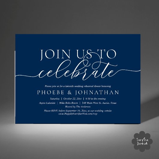 Invitation Join Us To Celebrate, Wedding Rehearsal Dinner
