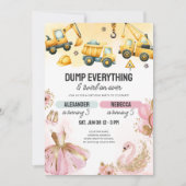 Invitation Joint Construction & Ballerina Sibling Birthday (Devant)