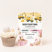 Invitation Joint Construction & Ballerina Sibling Birthday