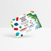 Invitation Joint Dinosaur & Building Blocks Sibling Birthday