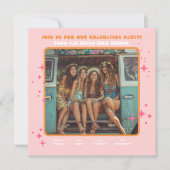 Invitation Joint Hippie Photo Graduation Party 4 personne (Devant)