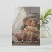 Invitation Joint Sibling Photo Double Birthday Party (Debout devant)