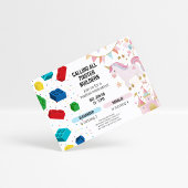 Invitation Joint Unicorn & Building Blocks Birthday