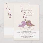 Invitation jointe de brunch de lavande de mariage (Devant / Derrière)