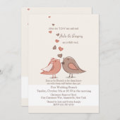 Invitation jointe de brunch de mariage de courrier (Devant / Derrière)