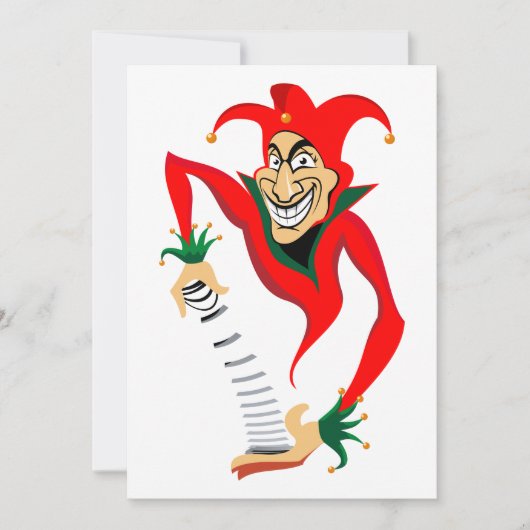 Invitation Joker Jester Grinning avec Jack-in-the-Box (Devant)