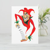 Invitation Joker Jester Grinning avec Jack-in-the-Box (Debout devant)