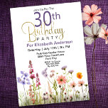 Invitation Joli 30ème anniversaire Fleur sauvage<br><div class="desc">Joli Fleur sauvage 30e anniversaire Invitation pour les femmes. Il Est Facile De Modifier L'Exemple De Texte En Cliquant Personnaliser Ce Modèle. Cliquez Sur Modifier Dans L'Outil De Création Pour Modifier Le Type De Police, La Couleur De Police, La Taille De Police, Ou Pour Ajouter/Supprimer/Modifier Le Texte Ou Les Éléments...</div>