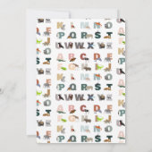 Invitation Joli Alphabet ABC Animaux Joyeux Anniversaire (Dos)