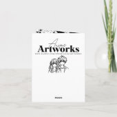 Invitation Joli Anime Holding Kitten Girl'Anniversaire (Dos)