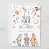 Invitation Joli Anniversaire Animaux Africains Faisons du Bru (Devant)