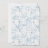 Invitation Joli Anniversaire Bleu Clair Chic (Dos)