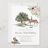 Invitation Joli Anniversaire Cavalier de Cheval (Devant)