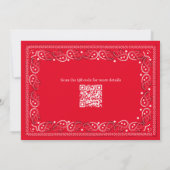 Invitation Joli Anniversaire Cowboy Rodeo Rouge Bandana QR Co (Dos)