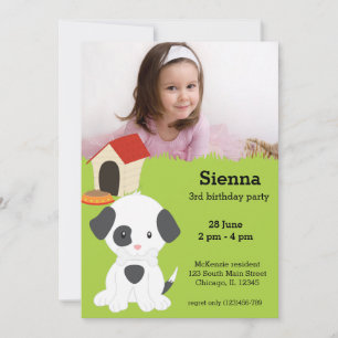 Invitation Joli anniversaire de chiot