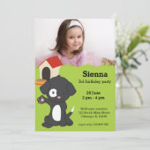 Invitation Joli anniversaire de chiot (Debout devant)