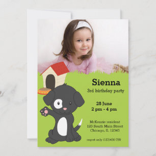 Invitation Joli anniversaire de chiot