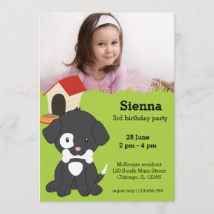 Invitation Joli anniversaire de chiot