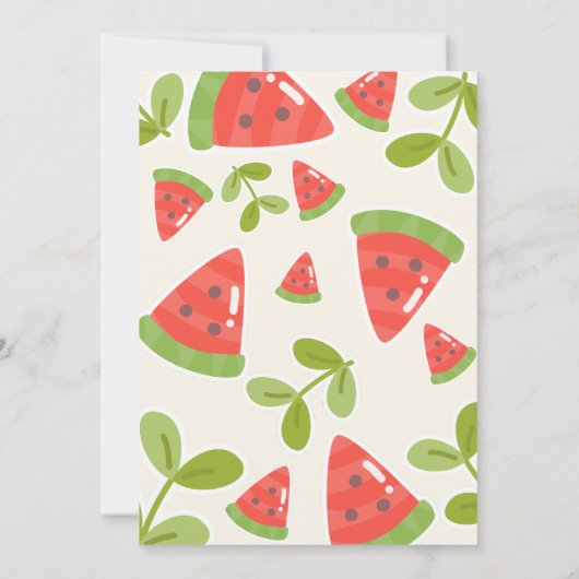Invitation Joli anniversaire de pastèque (Dos)