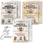 Invitation Joli Anniversaire de Préadolescente au Service de