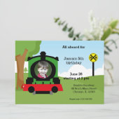 Invitation Joli anniversaire de train (Debout devant)