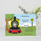 Invitation Joli anniversaire de train (Debout devant)