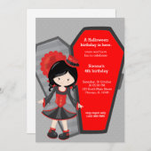 Invitation Joli anniversaire de vampire (Devant / Derrière)