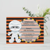 Invitation Joli anniversaire d'halloween (Debout devant)